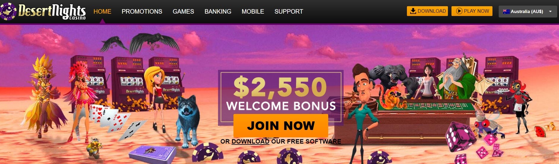 desert nights casino australia